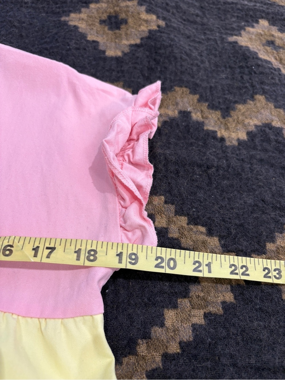 Southern Pastel Colorblock Tiered Mini Dress - Ruffle Sleeve Preppy S - Picture 9 of 12